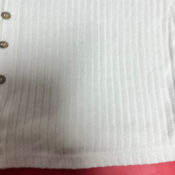 American Eagle Ribbed Button Front White Tank Top Women’s Size XS - Picture 4 of 6